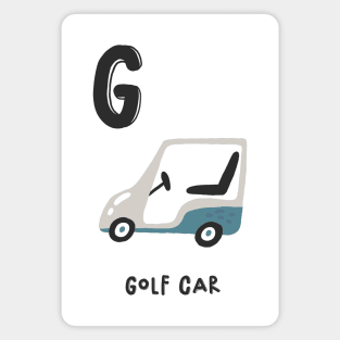 G for Golf Car Magnet